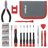 Hi-Spec 38pc Computer Electronics Precision Repair Tool Kit Set. S2 Steel Driver Bits, Precision Screwdrivers, Cutters and Pry Bar Levers for Laptops, Drones and Gadget Repairs