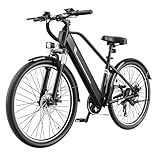 1000W Peak Electric Bike for Adults, E Bike Up to 40+ Miles, Commuter Ebike 25MPH Top Speed, 360Wh Removable Battery, 26" Ebike with 7-Speed & Front Suspension, Electric Mountain Bike for Outdoor