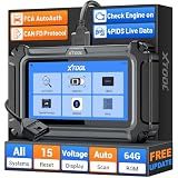 XTOOL D6 OBD2 Scanner Diagnostic Tool with Lifetime Free Updates: 2026 Full System Scan Tool with 15 Resets, Crank Sensor/Throttle Relearn, EPB, Oil Reset, ABS Bleed, FCA & CAN FD, Upgrade of D5S