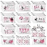 HSDSH 30pcs Dance Makeup Bag Dance Cosmetic Bags Dancer Gifts Survival Kit Pouch Travel Toiletry Bag Dance Team Gifts for Girls Women Dance Teacher Competition