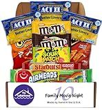Movie Candy Popcorn Snacks Basket - Movie Night Supplies - Snack Box Care Package Gift Baskets - Binge Watching - Date Night - Family, Couples, Kids, Dates, Students, Birthday by The LakeHouse