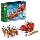 LEGO Santa's Sleigh - Building Toys for Kids, Boys & Girls, Ages 9+ - Indoor Christmas Decorations for Home W/Santa Claus Figurine & Reindeer - Gifts for Boys & Girls - 40499