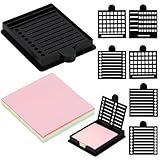 Sticky Note Stencil, Sticky Note Stencil and Holder, Post It Stencils, with Five Different Stencil, for Room and Office Desk Organizer, for 3x3 Inch Sticky Notes(Black)