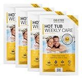 Bio Ouster 3-in-1 Weekly Hot Tub Chemicals & Spa Chemicals - Cleaner Clarifier Conditioner for Inflatable & Acrylic Spas - Chlorine Bromine Saltwater - Pre-Measured, No Draining, Made in USA (4 Week)