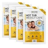 Bio Ouster 3-in-1 Weekly Hot Tub Chemicals & Spa Chemicals - Cleaner Clarifier Conditioner for Inflatable & Acrylic Spas - Chlorine Bromine Saltwater - Pre-Measured, No Draining, Made in USA (4 Week)