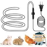 Small Animal Drinking Bottle Heater, 15W Heated Chicken Water Heater Cord, Freeze Proof Poultry Water Heaters for Winter, Prevents Freezing in Drinkers for Chickens, Duck, Rabbits & Small Animal