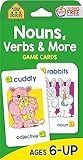 School Zone Nouns, Verbs & More Game Cards: 56 Cards, Kindergarten, 1st Grade, Grammar, Early Reading, Parts of Speech, Word-Picture Association, Sentence Structures, Ages 6+