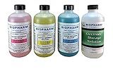 pH Buffer Calibration Solution Kit 4-Pack — 250 mL (8.4 fl oz) Each: pH 4.00 Buffer, pH 7.00 Buffer, pH 10.00 Buffer, and Electrode Storage Solution — NIST Traceable Reference Standards