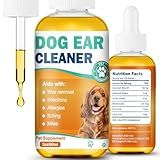 MNQAXZ Dog Ear Cleaner and Infection Treatment,Natural Ear Drops for Dogs, Gentle Relief for Itching, Irritation, Wax Build-Up & Infections,Safe Ear Cleaning Solution for All Breeds & Ages