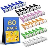 60 Pack Mini Eyeglass Cleaner Tool, Portable Sunglasses Spectacles Cleaning Tool, Soft Microfiber Cleaning Clip for Glasses, 6 Colors (Blue, Green, Black, White, Red, Yellow, 10 per Color)|by Cotkkstt