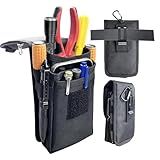 Belt Clip Tool Pouch,Tactical Utility Pouch, Heavy-Duty Nylon EDC Multitool Organizer,Cell Phone Holder, Multi-Pockets Tool Holster Sheath Bag for Electricians Handymen Work Maintenance Hiking
