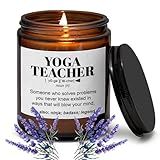 Yoga Teacher Gift Funny Namaste 7oz Scented Candle Meditation Lavender Scented Candle Appreciation Gift for Yogic Instructor Pilates Lover (Candle-Yoga Teacher)