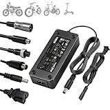 54.6V 3A Fast Battery Charger for Electric Scooter, Hoverboard, E Scooter, Electric Ebike, Universal 7-in-1 Replacement for 48V Lithium Battery 100-240V Input,Compatible with Segway, Volpam, Jetson