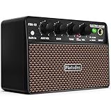 Flatsons FBA-10 Guitar Amp, 10W Mini Electric Guitar Amplifier with Clean/Drive Channel, 6H Working, USB-C Rechargeable, 3.5mm Headphone/AUX Jack, Wireless Portable Amp for Indoor Practice, Traveling