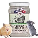 3 LB. Chinchilla Dust Bath Jar by Billy Buckskin Co., Pure Cleansing Pumice Sand Dust for Cleaning Small Pet Animal like Hamsters, Mice, Degu, Premium Bath Powder, Natural Dusting Powder, Pet Supplies