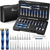 ZOMIYU Terminal Removal Tool Kit, 30PCS Professional Depinning Tool Set with Replaceable Pin Extractor Tips for Molex, AMP/TE, Delphi, Deutsch & Automotive Wiring Repair