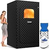 X-Vcak Upgraded Portable Sauna for Home，Relaxation, Steam Sauna for Home with Steamer, Remote Control, Folding Chair, 9 Levels
