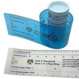 CLPA Pipe Wrap — Wrap-Around Pipe Marking Tool — Fits up to 6" Diameter — Pipe Cutting Guide and Pipe Measuring Tool — Plumbers and Trades — Made in Australia