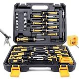 Magnetic Screwdrivers Set with Case, Amartisan 43-piece Includs Slotted, Phillips, Hex, Pozidriv,Torx and Precision Screwdriver Set, Magnetizer Demagnetizer Tools, Tools for Men