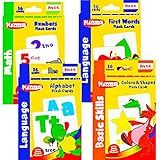 Playskool Flash Cards - 4 Sets of Flash Cards (Alphabet, Numbers, Colors and Shapes, First Words) - Packaging May Vary
