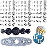 Kjcbkcb 100 Pcs Cover Button Kit, Aluminum Alloy Craft Kit 5 Different Sizes With 5 in 1 Tool for DIY Covered Buttons, Clothes, Hats, Sweaters, Backpacks and Crafts