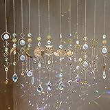 HYBEADS 16 pcs Crystal Suncatcher, Colorful Suncatchers Sun Catchers Indoor Window Hanging Ornaments for Home Garden Ceiling Christmas Party Wedding Indoor Outdoor Decoration Prism Rainbow Maker