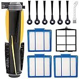 12 Pack Replacement Parts for Shark AV911S EZ IQ R101AE (RV1001AE) IQ R101 (RV1001) UR1100SRUS AV1002AE AV1010AE RV100AE Robot Vacuum Cleaner,1 Main Brush, 3 Filters,6 Side Brushes,1 Pre Filter