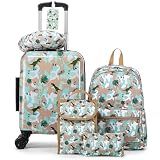 16’’ Kid’s Luggage Set with Spinner Wheels, Hardside with Suitcases,6 Piece | Carry on Luggage, Travel Rolling Luggage Airline Approved Suitcase Set with Spinner Wheels Girls Boys