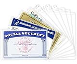 New Medicare Card Holder Protector Sleeves, Social Security Card Protector, 12 Mil Clear PVC Water Resistant Plastic Sleeves for New Medicare/Social Security/Business/ID/Credit Cards(6 Pack)
