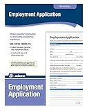 Adams Application for Employment, Forms and Instructions, 50 Forms per Pack (HR104) , White