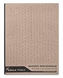KOALA TOOLS | Isometric Graph Paper Notebook (1 Unit) | 7.5" x 9.75", 60 pp. - Kraft Cover Isometric Grid Drawing Pads - Suitable for Industrial, Architectural, Interior Design