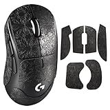 yiodelu Mouse Grip Tape for Logitech G PRO X Superlight 2 DEX Lightspeed Wireless Gaming Mouse Anti Slip Skin Self-Adhesive,Pre-Cut,Sweat-Resistant Game Mouse Accessories (Black)