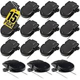 1InTheOffice Cubicle Clips, Fabric Cubicle Wall Clips, Black, 15 Pack
