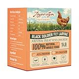 Joyprotyn 5LB Non-GMO Dried Black Soldier Fly Larvae for Chicken – 85X More Calcium Grubs Than Mealworms for Strong Eggshells & Healthy Growth - High Protein for Chickens, Birds, Ducks, Geese & Pets