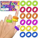Fidget Toys Sensory Rings for Kids: Quiet Textured Ring 18 Pack - Sensory Toys for Kids with Autism - Calming Corner Bulk Fidgets for Classroom Prize - Party Favors Goodie Bag Fillers