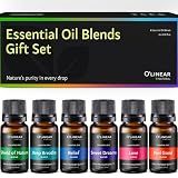 O'linear Essential Oils 6 Blends Set - Perfect for Humidifiers and Diffusers, Aromatherapy Diffuser Oils Scents, Essential Oil Kit for Home Use, Essential Oil Pack with Various Scents