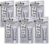 Flitz Multi-Purpose Metal Polish Paste - 1.76oz Tube of USA-Made Chrome Polish - Works on Stainless Steel, Aluminum, Plastic, Jewelry and Cars - Non-Abrasive Cleaner & Rust Remover (6 Pack)