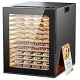Food Dehydrator, 12 Stainless Steel Trays in 850W Electric Dehydrator Machine, 48 Hour Digital Timer and 165°F Temperature Control, Food Dryer for Jerky, Dog Treats, Herbs, Meat, Fruit and Veggies