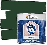 HOME GUARD Exterior House Paint Durable Barn Paint: Commercial Grade Cracking & Wood Rot Protection for Wood Buildings, Shed, Fence, Gate, Doors & Furniture [Green] - (2.5 Liter)