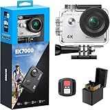 AKASO EK7000 4K30FPS 20MP WiFi Action Camera with EIS Ultra HD 131FT Waterproof Underwater Camera Remote Control 4X Zoom Support External Microphone