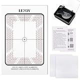 Luxiv Card Grading Centering Tool Kit, Card Center Tool with 30X Magnifying Implement, 2 Pcs Clean Cloth, Centering Guide Center Equipment (Rounded Corner)