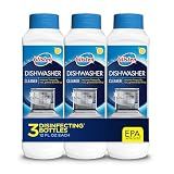 Glisten Dishwasher Cleaner, Removes Limescale, Rust, Buildup, and Grease, Lemon Scent, Made in the USA, 12 Ounce Bottle, 3-Pack