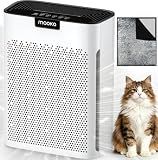 MOOKA Air Purifier for Home Bedroom Large Room 2200 Ft², HEPA Filter, White