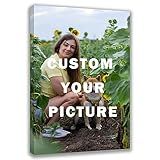 Custom Canvas Prints with Your Photos Framed Canvas Customized Wall Art Personalized Canvas Pictures for Pet/Family Gifts for Mom/Men/Women 8 x 10