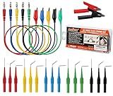 HORUSDY 22PCS Back Probe Pin Kit, Electrical Testing Probes with 5 Colors Silicone Wires for Multimeter, Circuit Diagnosis & Automotive Testing