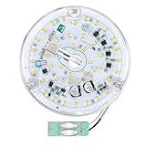 4 Inch Ceiling Fan LED Light Replacement, 18W 6000K 2200LM LED Ceiling Fan Light Kit, Round Ceiling Fan Light Kit Replacement, 120V, CRI90, Dimmable (Natural Daylight)