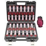 Yuesstloo 30 Pcs Universal Terminal Removal Tool Kit, for Replaces The Universal Vehicle Wire Harness Pin Connector Release Tool Set, with Stainless Steel Connectors and Non-Slip Handles