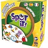 Asmodee Spot It! Camping Card Game (2024 Refresh) - Eco-Sleeve Edition, 5-in-1 Visual Perception Game for Quick Reflexes and Family Fun, Ages 6+, 2-8 Players, 10 Minute Playtime