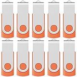 10 X Enfain 16GB Bulk USB Flash Drive Jump Zip Memory Stick 2.0 Orange, Affordable Solutions for Promotional Giveaways, Corporate Gifts, Catalogs, Software Distribution, Direct Mail Campaigns, Music