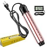 Portable Water Heater, 2000W Immersion Pool Heater, Bucket Electric Water Heater, New Upgraded Magnesium Oxide Heat Pipes, Fast Heating, with Digital Thermometer, Suitable for Bathtubs and Small Pools